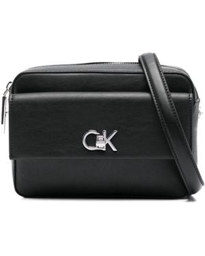 Calvin Klein Logo-Plaque Cross Body Bag - Black