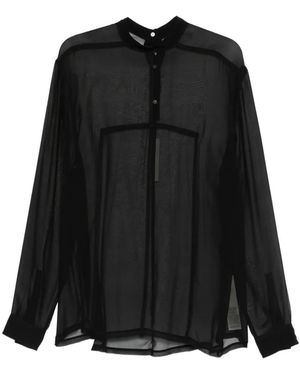 Rick Owens Haut À Boutons Au Dos - Black