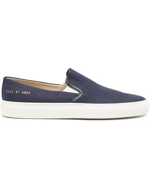 Common Projects Leather-Trim Slip-On Trainers - Blue