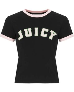 Juicy Couture Embroidered-Logo T-Shirt - Black
