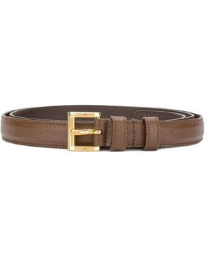 Prada Square Buckle Belt - Brown