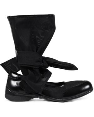 OPEN YY Cut-Out Ankle Boots - Black