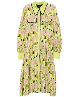 Marco Bologna Geometric-Print Midi Dress - Yellow