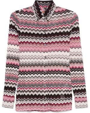 Missoni Zigzag-Pattern Shirt - Red