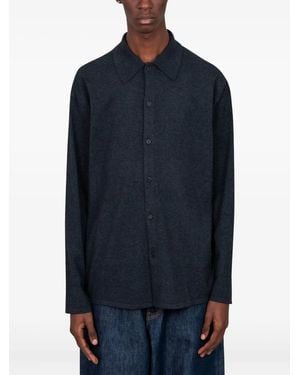 AURALEE Button Fastening Cardigan - Blue
