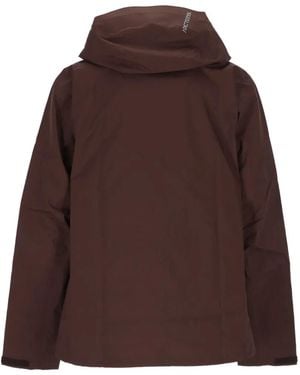 Arc'teryx Beta Logo-Embroidered Hooded Jacket - Brown