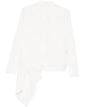 Yohji Yamamoto Asymmetric Flared Blouse - White