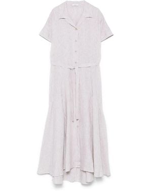 Peserico Linen Midi Dress - White