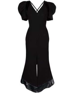 V:PM ATELIER Rovena Open-Back Midi Dress - Black