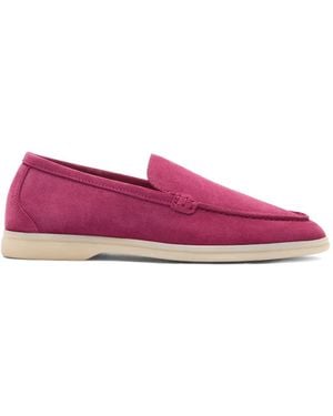 SCAROSSO Ludovica Suede Loafers - Pink