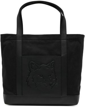 Maison Kitsuné Festive ハンドバッグ L - ブラック