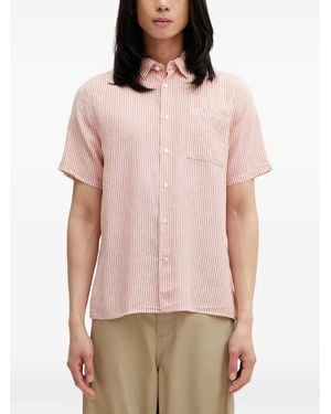 Barbour Deerpark Striped Short-Sleeve Shirt - Pink