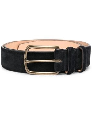 Officine Creative Suede Buckle-Fastening Belt - Black