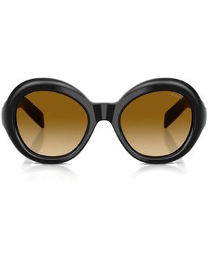 Prada Round-Frame Sunglasses - Black
