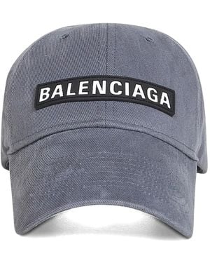 Balenciaga Gorra con parche del logo - Gris