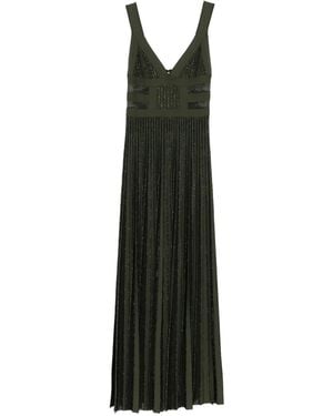 Elie Saab Lace-Insert Dress - Black