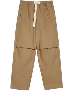 Jil Sander Belted Pocket-Detail Pants - Natural