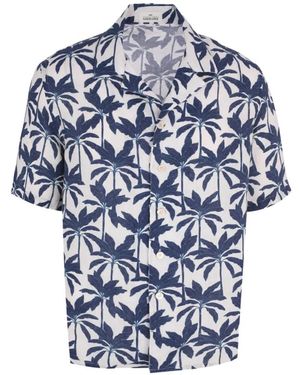 Alessandro Gherardi Palm Print Shirt - Blue