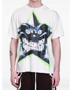HELLSTAR Graphic-Print T-Shirt - White