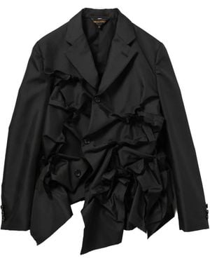 Comme des Garçons Ruffled Deconstructed Jacket - Black