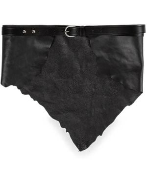 Ann Demeulemeester Romy Distressed-Finish Belt - Black