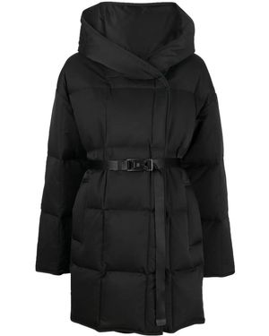 Goen.J Hooded Quilted-Shell Down Coat - Black
