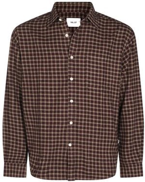 NN07 Deon Check-Pattern Shirt - Brown