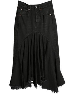 Vetements Denim Midi Skirt - Black