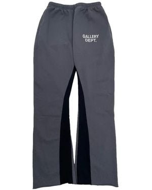 GALLERY DEPT. Logo-Print Flared Track Trousers - Blue