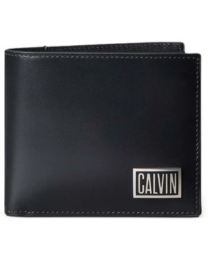 Calvin Klein Portemonnaie Mit Logo-Schild - Schwarz