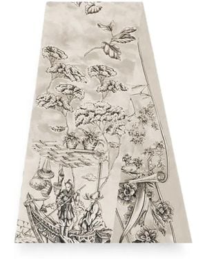 Ferragamo Voyage-Print Silk Scarf - White