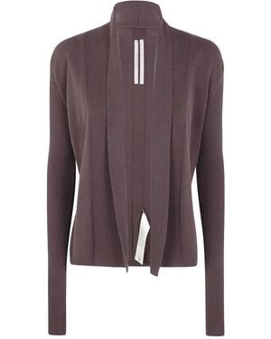 Rick Owens Ribbed Open-Front Cardigan - Purple