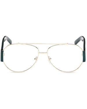 MCM Double-Bridge Pilot-Frame Glasses - Natural