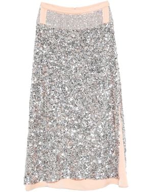 Rabanne Sequin-Embellishment Maxi Skirt - Grey