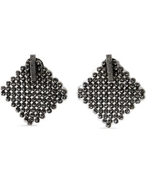 Brunello Cucinelli Pendientes En Plata De Ley - Blanco