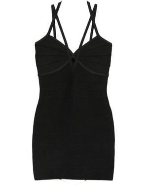 Hervé Léger Erin Bandage Strappy Mini Dress - Black