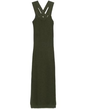 Patou Abito Midi Criss-Cross - Verde