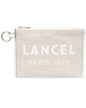 Lancel Logo-Print Clutch Bag - White