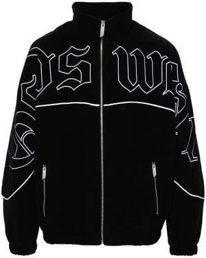 Gcds Embroidered-Logo Jacket - Black