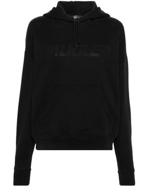 Mugler Hoodie Met Logo - Zwart