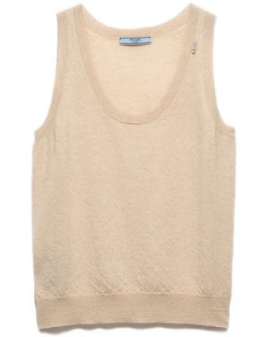 Prada Cashmere Tank Top - Natural