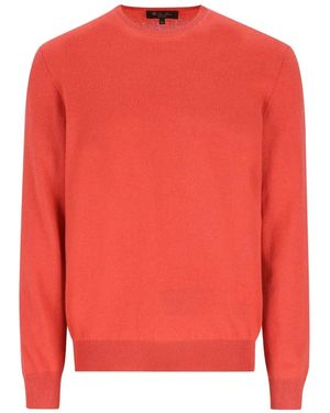 Loro Piana Ribbed Crew Neck Jumper - Red