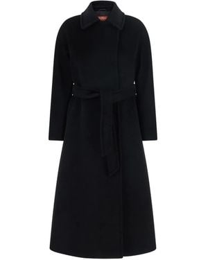 Max Mara Belted Wrap Coat - Black