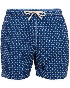 MC2 Saint Barth Floral-Print Swim Shorts - Blue