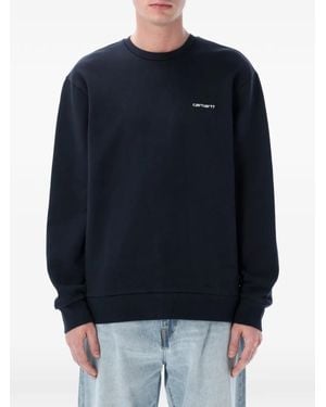 Carhartt Sweat Script À Logo Brodé - Bleu