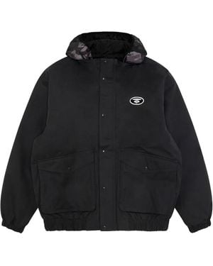 Aape By A Bathing Ape Logo-Patch Hooded Jacket - Black