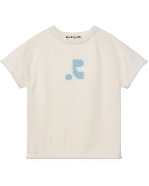 Rest&Recreation Jacquard-Strickoberteil Mit Raglanärmeln - Weiß