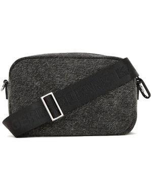 Karl Lagerfeld Logo-Patch Crossbody Bag - Black