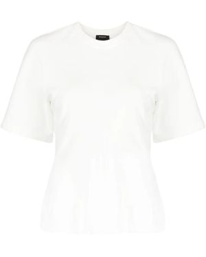 Proenza Schouler Short-sleeve Waisted T-shirt - White