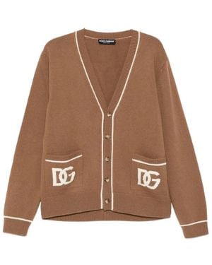 Dolce & Gabbana Virgin Wool Cardigan - Brown
